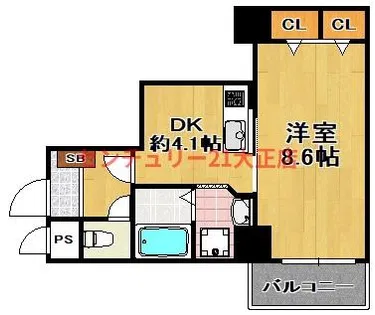 大正メゾン【1階】の間取り
