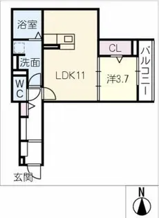 フィグティー【3階】の間取り