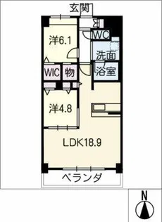 レヴィスタ名東【8階】の間取り