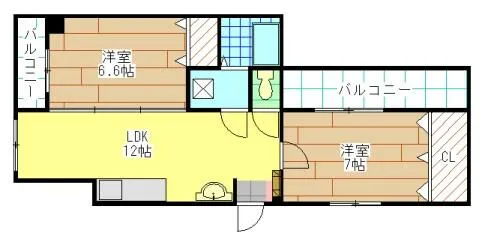 ロード黒崎【3階】の間取り