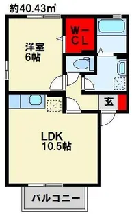 エデンナⅠ【201号室】の間取り