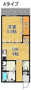 エルサ住之江【1階】の間取り
