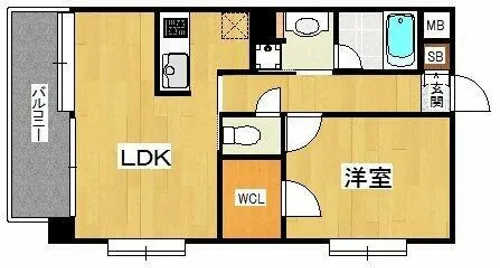 クリスタル高宮【2階】の間取り