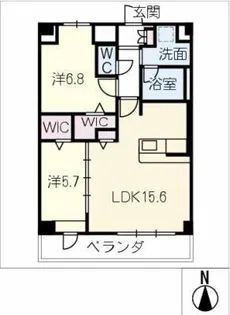 仮)バウム・ドルフ大府【2階】の間取り