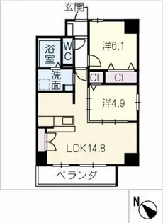 プリミエール海テラス【5階】の間取り