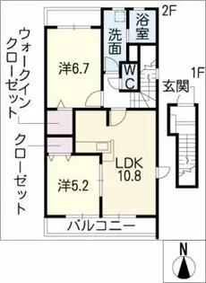 エスターブレ竹の山【2階】の間取り
