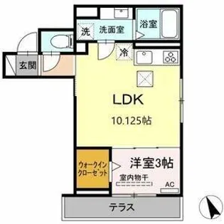 ルミエール・ドゥ・ソレイユ【102号室】の間取り