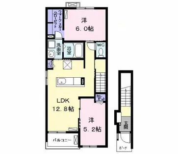 シックス ストーン【2階】の間取り
