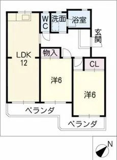マンション布友【2階】の間取り