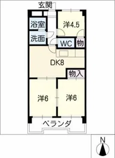 エンゼルヴィラ平成【3階】の間取り