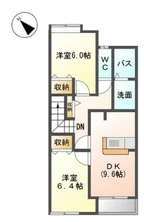 フィオーレ【202号室】の間取り