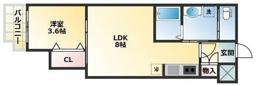 モアナ鷹合【1階】の間取り