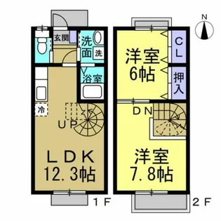 クレール巽【106号室】の間取り