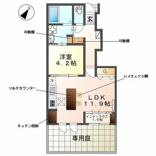 Woodstock Nest【1階】の間取り
