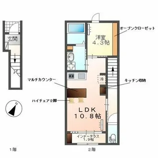 Woodstock Nest【2階】の間取り