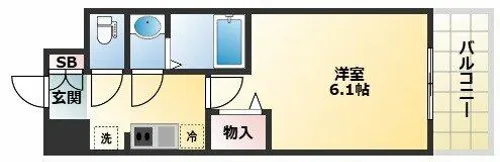 メインステージ天王寺サイドシティ【6階】の間取り