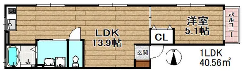 プランドール【1階】の間取り