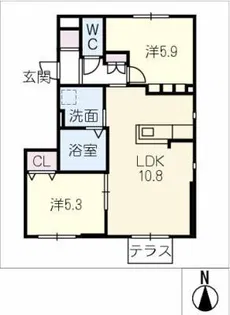 ブライベ・ホフ A棟【1階】の間取り