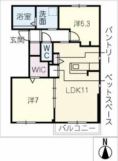 ブライベ・ホフ A棟【2階】の間取り