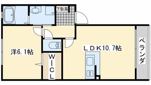 メゾン クレール1【1階】の間取り