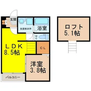 ガルテン【2階】の間取り