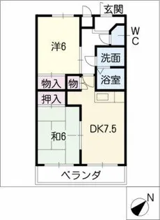マーベラスみその【1階】の間取り