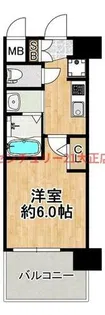 EC難波WEST-SIDE8エクシーナ【11階】の間取り