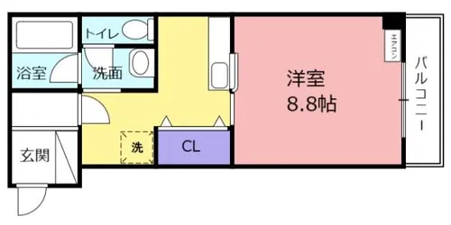 ディアハイム鴻池【3階】の間取り