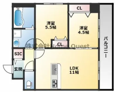 東祥グレイス菱屋西【1階】の間取り