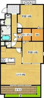 マルーン白壁【1階】の間取り