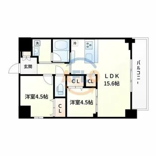 シャンピア堺【7階】の間取り
