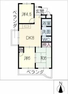カーサカラカス【3階】の間取り