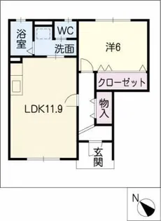 ヨーロピアンシャレー小松島【1階】の間取り