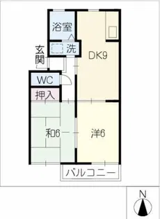 サンライズ庄南【1階】の間取り