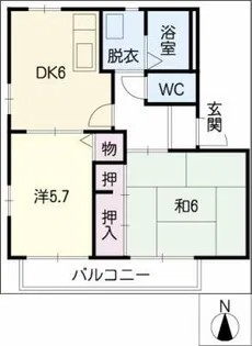 グレースB棟【1階】の間取り