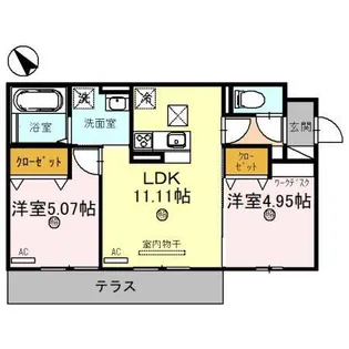 グランツ辻 栗東市辻【3階】の間取り