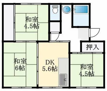 大阪府大阪狭山市西山台5丁目【マンション】の間取り