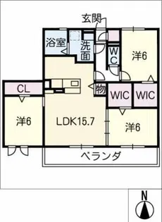 ル・レーヴ A棟【2階】の間取り