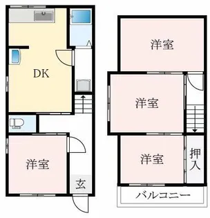 大阪府松原市天美東1丁目【一戸建】の間取り