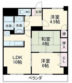 グランクリュ【402号室】の間取り