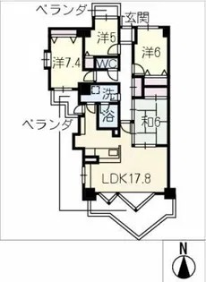 メイツ高森台 310号室【3階】の間取り