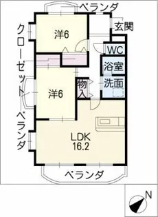 マ・メゾンリベルテ【2階】の間取り