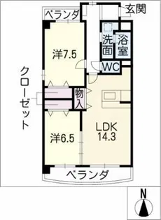 メゾン一刻【1階】の間取り