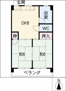 グリーンビル【4階】の間取り