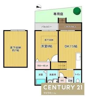 モチノキアパート【102号室】の間取り