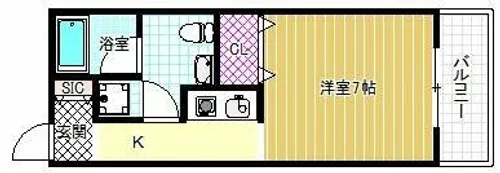 キャッスル山村【2階】の間取り