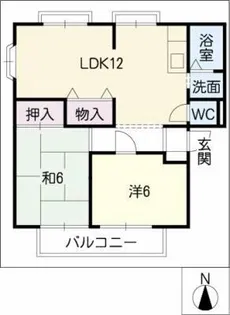 フラワータウン・K D棟【2階】の間取り
