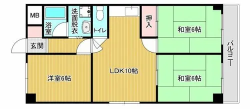 杉本マルミマンション【301号室】の間取り