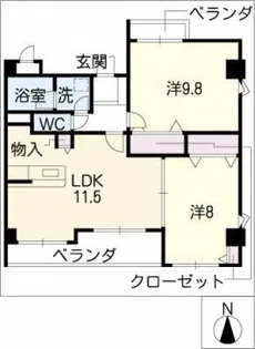 アプリコット マンション【2階】の間取り