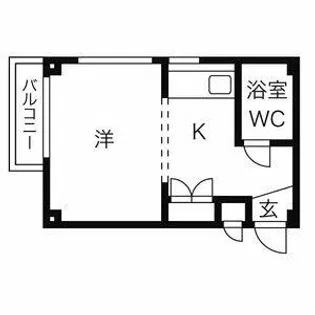 シングルハイツ八事【3階】の間取り